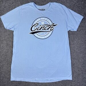 Cinch T Shirt Mens XL Blue  Short Sleeve Classic Tee Western Brand Cowboy